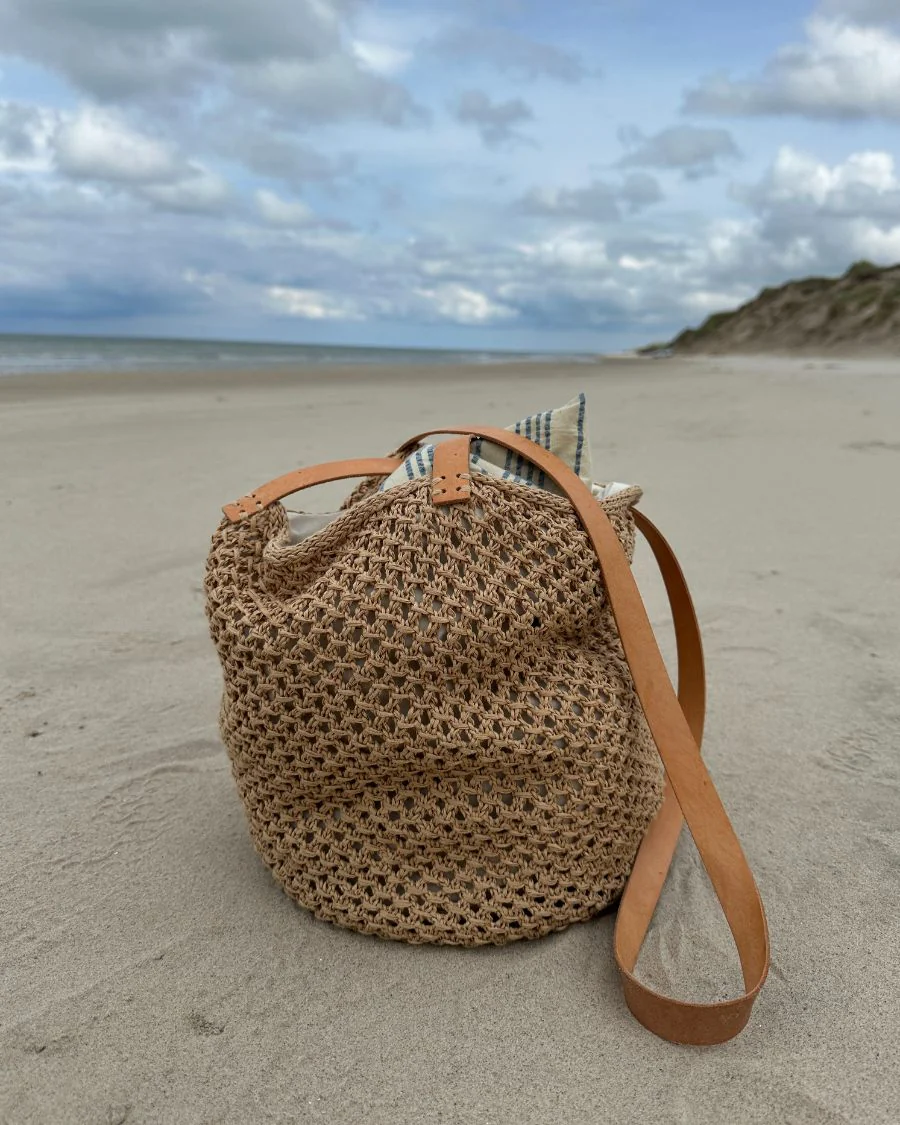 Læderstropper til French Market Bag - Natur - Image 3