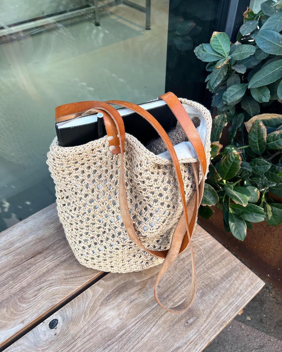 Læderstropper til French Market Bag - Natur - Image 4
