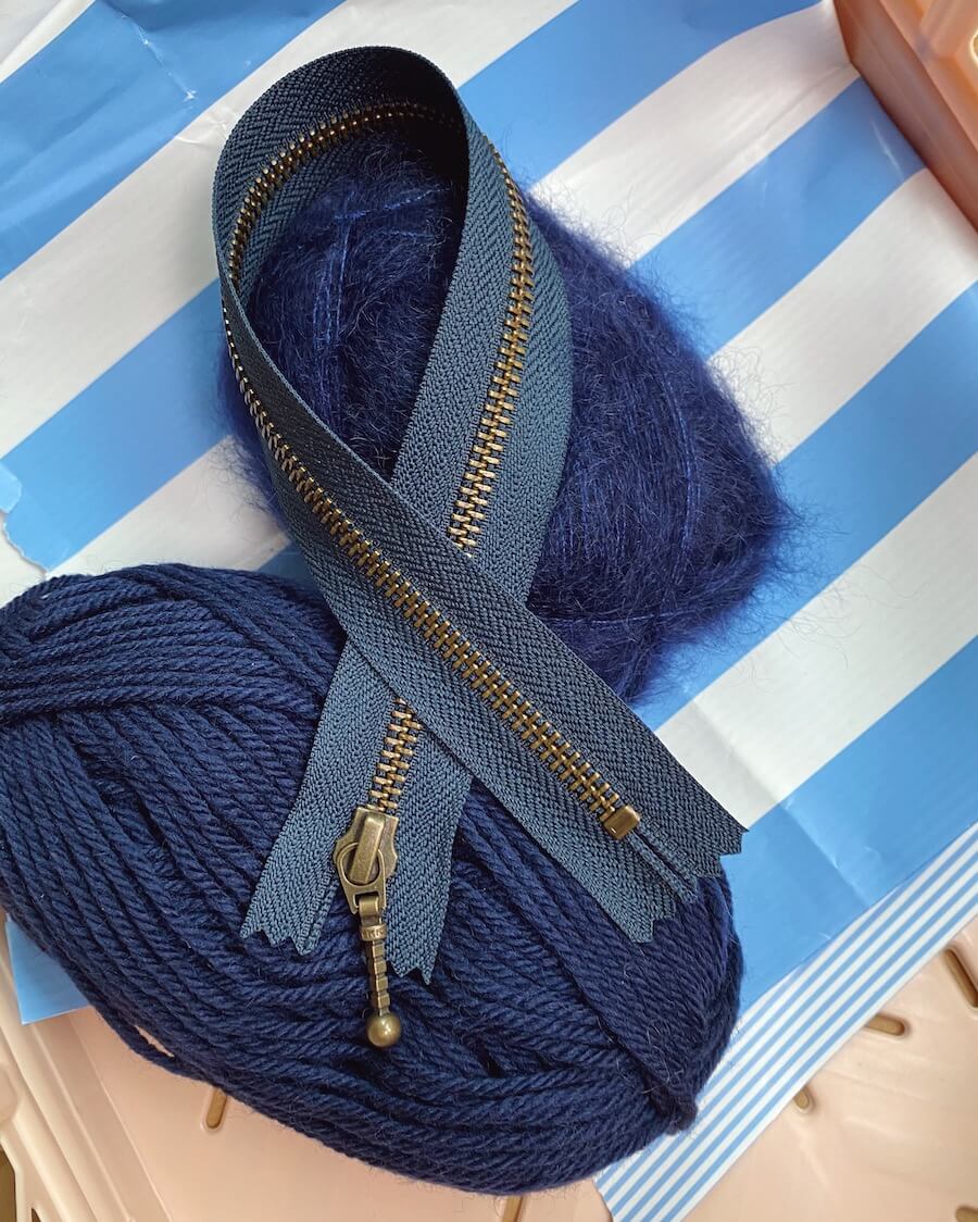 Lynlås 35 cm - Navy - Image 4